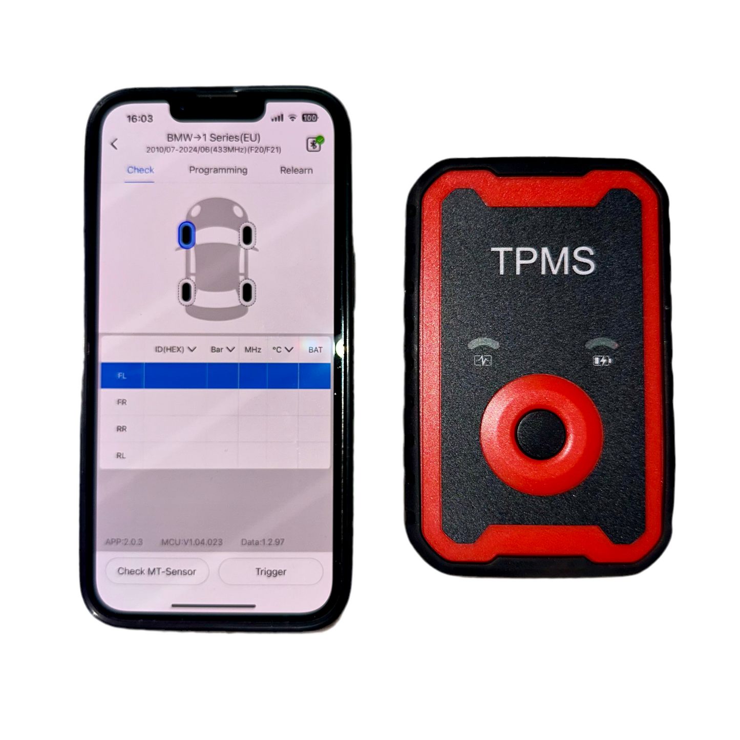 MT Bluetooth TPMS Tool and Sensors